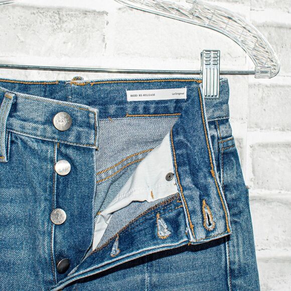 FRAME Denim Rigid Re-release Le Original Jeans Front Split Boot Size 24 - Picture 3 of 11